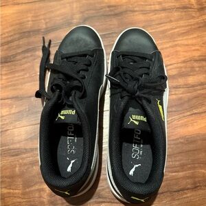 Puma Black and Yellow SoftFoam Sneakers